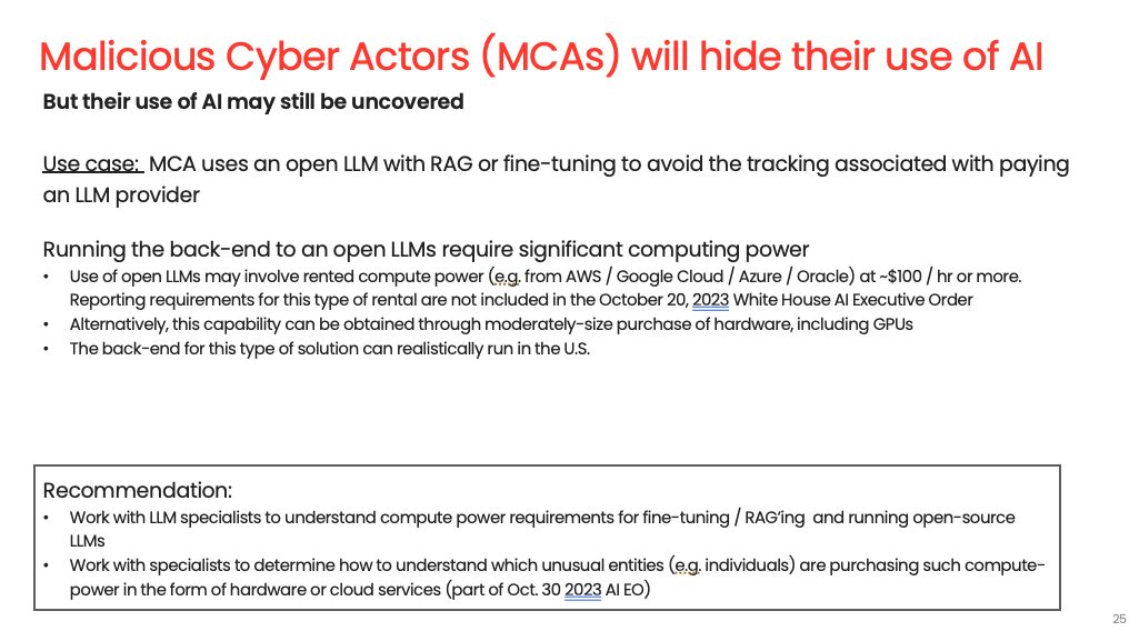 Defender gain from use of AI